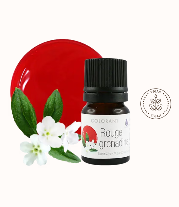 Colorant végétal biologique - Rouge grenadine 10 ml